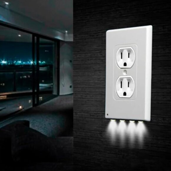 2/$18 🆕 2 Pack | Angel Wall Plate Automatically LED Night Light | White | 5634 - Picture 1 of 4